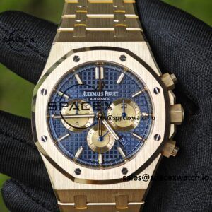 Customized AP26331BA blue dial, German CNC technology 1:1 customized 18K pure gold case strap, GENFP1185 movement, customized best substitute dial, hands, calendar, perfectly restoring GEN effect - Image 8