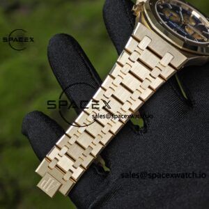Customized AP26331BA blue dial, German CNC technology 1:1 customized 18K pure gold case strap, GENFP1185 movement, customized best substitute dial, hands, calendar, perfectly restoring GEN effect - Image 20