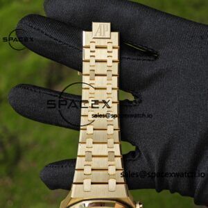 Customized AP26331BA blue dial, German CNC technology 1:1 customized 18K pure gold case strap, GENFP1185 movement, customized best substitute dial, hands, calendar, perfectly restoring GEN effect - Image 21