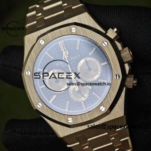 Customized AP26331BA blue dial, German CNC technology 1:1 customized 18K pure gold case strap, GENFP1185 movement, customized best substitute dial, hands, calendar, perfectly restoring GEN effect - Image 13