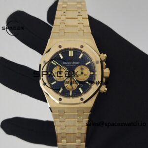 Customized AP26331BA blue dial, German CNC technology 1:1 customized 18K pure gold case strap, GENFP1185 movement, customized best substitute dial, hands, calendar, perfectly restoring GEN effect - Image 11