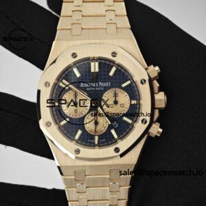 Customized AP26331BA blue dial, German CNC technology 1:1 customized 18K pure gold case strap, GENFP1185 movement, customized best substitute dial, hands, calendar, perfectly restoring GEN effect - Image 12
