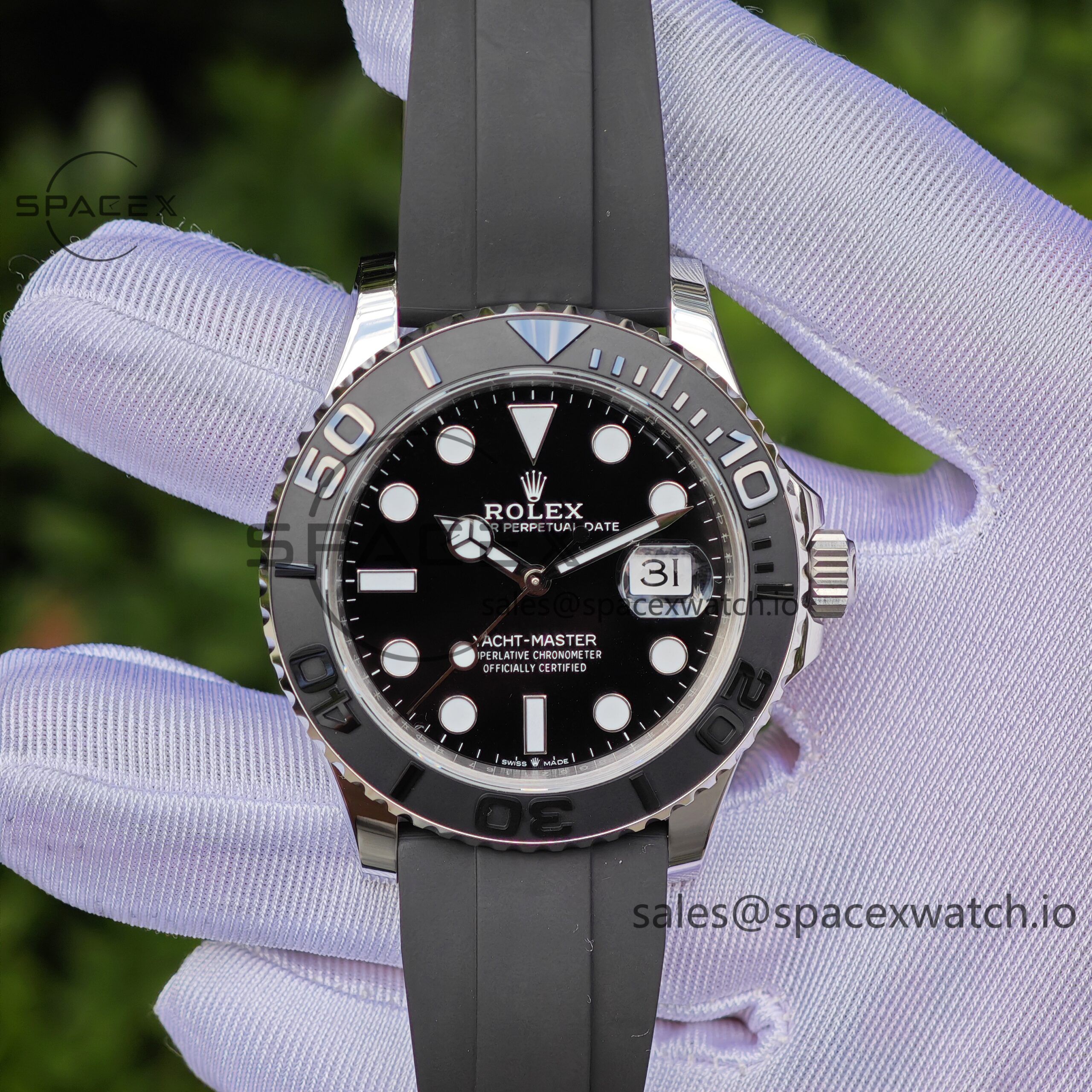 IMG_20241012_170919 Rolex Yacht Master 42mm 226659, tungsten steel counterweight, customized best effect substitute dial, hands, calendar, Dandong 3235 movement - Image 1