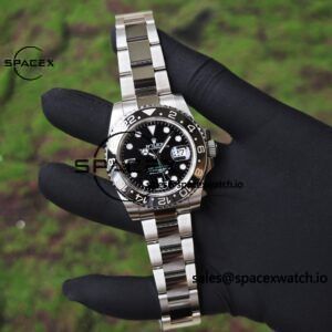Rolex GMT Master II 126710 modified genuine black/color ceramic bezel, dial, hands, calendar, crystal, crown six genuine accessories, Dandong 3285 movement - Image 3