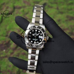 Rolex GMT Master II 126710 modified genuine black/color ceramic bezel, dial, hands, calendar, crystal, crown six genuine accessories, Dandong 3285 movement - Image 4
