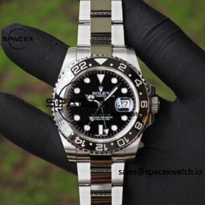 Rolex GMT Master II 126710 modified genuine black/color ceramic bezel, dial, hands, calendar, crystal, crown six genuine accessories, Dandong 3285 movement - Image 5