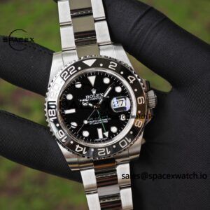 Rolex GMT Master II 126710 modified genuine black/color ceramic bezel, dial, hands, calendar, crystal, crown six genuine accessories, Dandong 3285 movement - Image 6