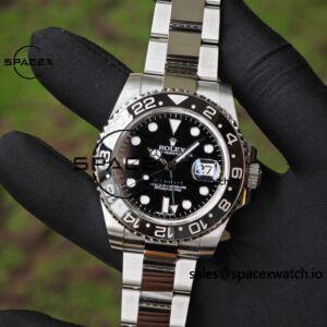 Rolex GMT Master II 126710 modified genuine black/color ceramic bezel, dial, hands, calendar, crystal, crown six genuine accessories, Dandong 3285 movement - Image 7