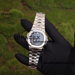 (Top Customization) Patek Philippe Nautilus 5712 Improved Best Alternative Gradient Blue Dial, Replacing Moon Phase, 1:1 Customized Case and Strap with Secondary Polishing and Grinding, ACE240 Integrated Movement - Image 4