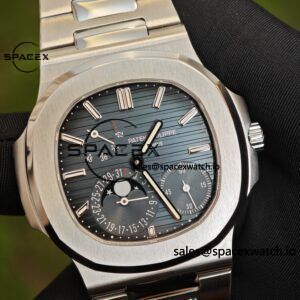 (Top Customization) Patek Philippe Nautilus 5712 Improved Best Alternative Gradient Blue Dial, Replacing Moon Phase, 1:1 Customized Case and Strap with Secondary Polishing and Grinding, ACE240 Integrated Movement - Image 9