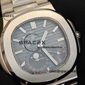 (Top Customization) Patek Philippe Nautilus 5712 Improved Best Alternative Gradient Blue Dial, Replacing Moon Phase, 1:1 Customized Case and Strap with Secondary Polishing and Grinding, ACE240 Integrated Movement - Image 11