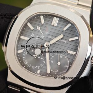 (Top Customization) Patek Philippe Nautilus 5712 Improved Best Alternative Gradient Blue Dial, Replacing Moon Phase, 1:1 Customized Case and Strap with Secondary Polishing and Grinding, ACE240 Integrated Movement - Image 12