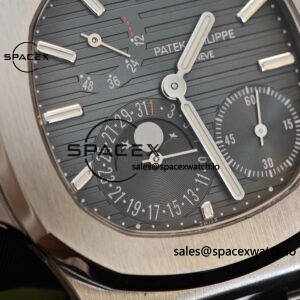 (Top Customization) Patek Philippe Nautilus 5712 Improved Best Alternative Gradient Blue Dial, Replacing Moon Phase, 1:1 Customized Case and Strap with Secondary Polishing and Grinding, ACE240 Integrated Movement - Image 15