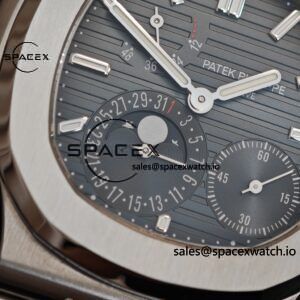 (Top Customization) Patek Philippe Nautilus 5712 Improved Best Alternative Gradient Blue Dial, Replacing Moon Phase, 1:1 Customized Case and Strap with Secondary Polishing and Grinding, ACE240 Integrated Movement - Image 17