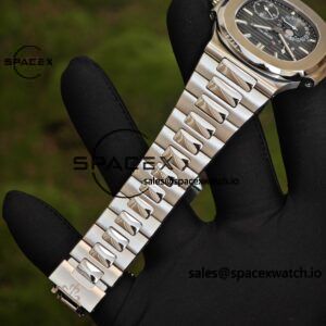 (Top Customization) Patek Philippe Nautilus 5712 Improved Best Alternative Gradient Blue Dial, Replacing Moon Phase, 1:1 Customized Case and Strap with Secondary Polishing and Grinding, ACE240 Integrated Movement - Image 26