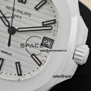 AET Patek Philippe 5711 white ceramic, original data 1:1 customized high-end white ceramic case and strap, customized best alternative white dial, hands, calendar, equipped with ACE324 integrated movement. - Image 14