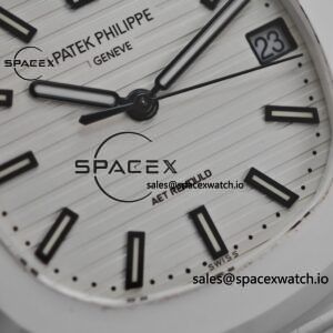 AET Patek Philippe 5711 white ceramic, original data 1:1 customized high-end white ceramic case and strap, customized best alternative white dial, hands, calendar, equipped with ACE324 integrated movement. - Image 15