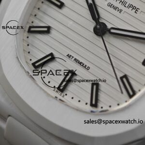 AET Patek Philippe 5711 white ceramic, original data 1:1 customized high-end white ceramic case and strap, customized best alternative white dial, hands, calendar, equipped with ACE324 integrated movement. - Image 16