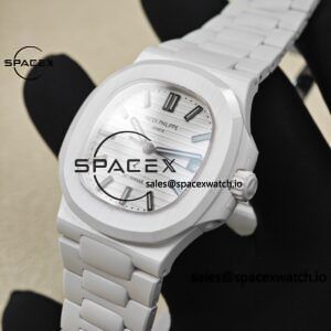 AET Patek Philippe 5711 white ceramic, original data 1:1 customized high-end white ceramic case and strap, customized best alternative white dial, hands, calendar, equipped with ACE324 integrated movement. - Image 17