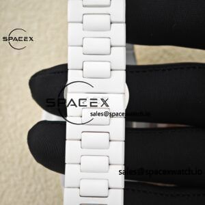 AET Patek Philippe 5711 white ceramic, original data 1:1 customized high-end white ceramic case and strap, customized best alternative white dial, hands, calendar, equipped with ACE324 integrated movement. - Image 25