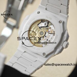 AET Patek Philippe 5711 white ceramic, original data 1:1 customized high-end white ceramic case and strap, customized best alternative white dial, hands, calendar, equipped with ACE324 integrated movement. - Image 19