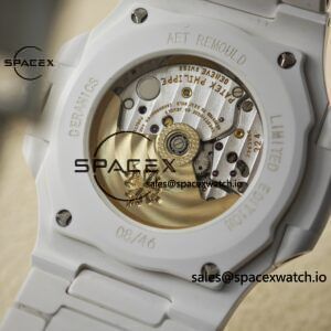 AET Patek Philippe 5711 white ceramic, original data 1:1 customized high-end white ceramic case and strap, customized best alternative white dial, hands, calendar, equipped with ACE324 integrated movement. - Image 20