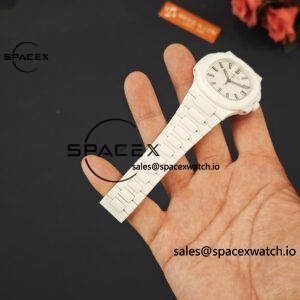 AET Patek Philippe 5711 white ceramic, original data 1:1 customized high-end white ceramic case and strap, customized best alternative white dial, hands, calendar, equipped with ACE324 integrated movement. - Image 30