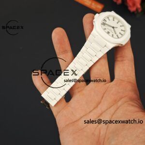AET Patek Philippe 5711 white ceramic, original data 1:1 customized high-end white ceramic case and strap, customized best alternative white dial, hands, calendar, equipped with ACE324 integrated movement. - Image 31