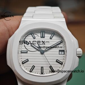 AET Patek Philippe 5711 white ceramic, original data 1:1 customized high-end white ceramic case and strap, customized best alternative white dial, hands, calendar, equipped with ACE324 integrated movement. - Image 35