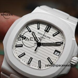 AET Patek Philippe 5711 white ceramic, original data 1:1 customized high-end white ceramic case and strap, customized best alternative white dial, hands, calendar, equipped with ACE324 integrated movement. - Image 37