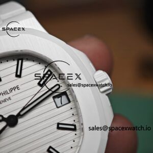 AET Patek Philippe 5711 white ceramic, original data 1:1 customized high-end white ceramic case and strap, customized best alternative white dial, hands, calendar, equipped with ACE324 integrated movement. - Image 38