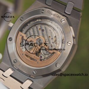 AP Royal Oak 39mm Frost Gold 15202, custom imported to replace the ice blue dial and calendar. The entire watch is made of frost gold technology, wrapped in 18K white gold treatment, and equipped with a self-produced 2121 movement - Image 23