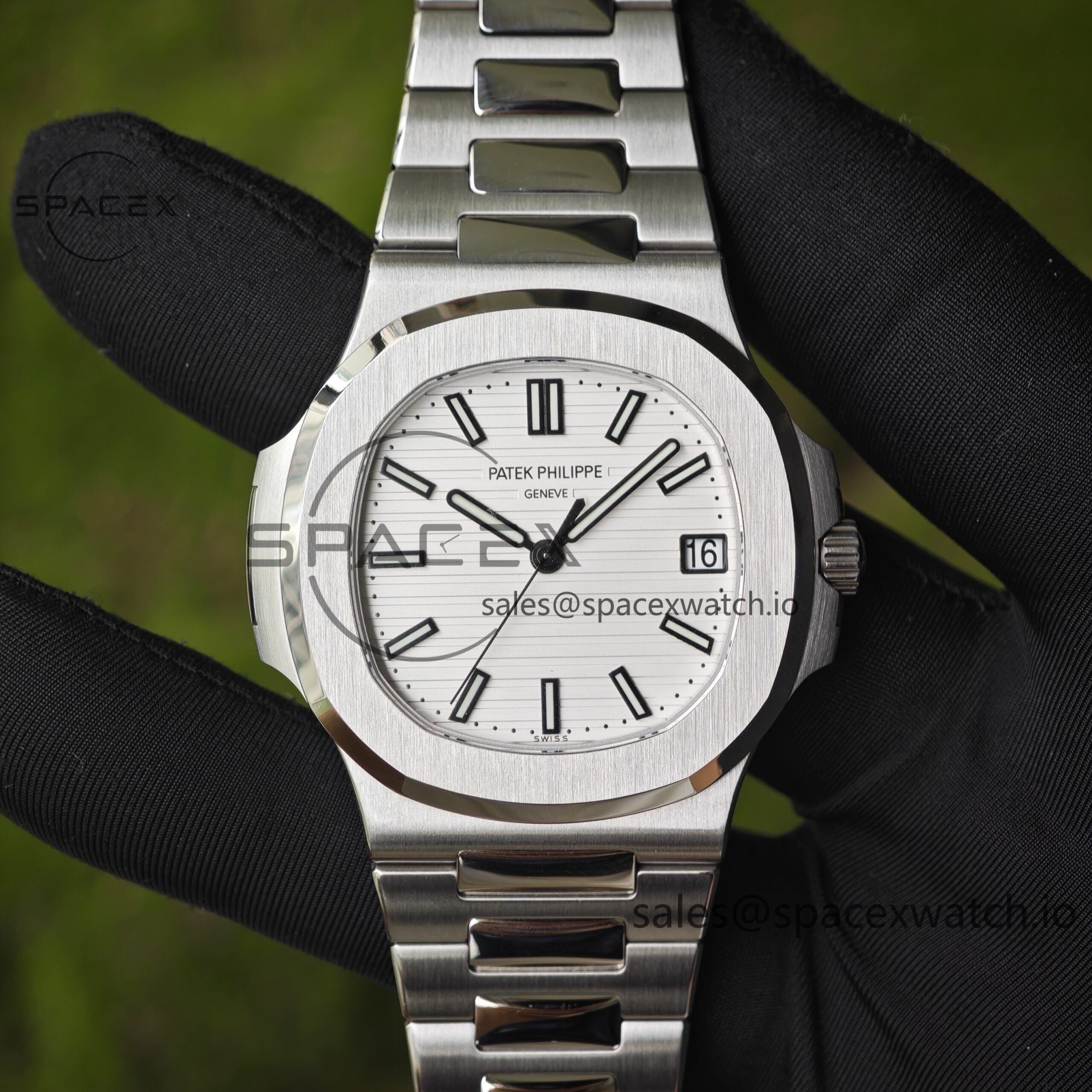 IMG_20250522_122849 (Top customization) Patek Philippe 5711/1A Snow Mountain White, original data 1:1 customized case and strap, customized best alternative representative plate, pointer, calendar, and ACE324 integrated movement, - Image 1