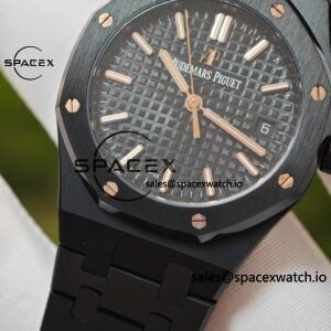 AP Royal Oak 34mm black ceramic 77350, customized imported dial, hands, and calendar. Customized black ceramic case and strap, super cloned 5800 movement - Image 10