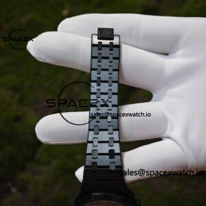 AP Royal Oak 34mm black ceramic 77350, customized imported dial, hands, and calendar. Customized black ceramic case and strap, super cloned 5800 movement - Image 18