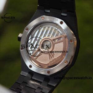 AP Royal Oak 34mm black ceramic 77350, customized imported dial, hands, and calendar. Customized black ceramic case and strap, super cloned 5800 movement - Image 14