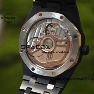 AP Royal Oak 34mm black ceramic 77350, customized imported dial, hands, and calendar. Customized black ceramic case and strap, super cloned 5800 movement - Image 15