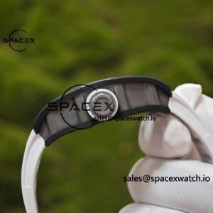 ZF version. 1:1 Customized Best Version RM-055 Asia Limited Edition, Titanium Rubber Case, RMUL2 Movement, White Natural Rubber Strap, High Transparency Curved Sapphire Crystal, Titanium Buckle - Image 12