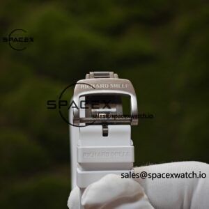 ZF version. 1:1 Customized Best Version RM-055 Asia Limited Edition, Titanium Rubber Case, RMUL2 Movement, White Natural Rubber Strap, High Transparency Curved Sapphire Crystal, Titanium Buckle - Image 17