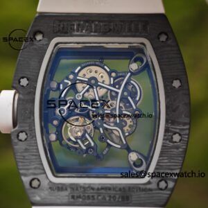 ZF version. 1:1 Customized Best Version RM-055 Asia Limited Edition, Titanium Rubber Case, RMUL2 Movement, White Natural Rubber Strap, High Transparency Curved Sapphire Crystal, Titanium Buckle - Image 14