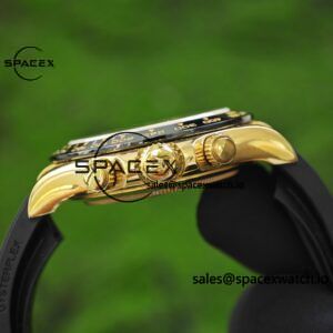 Rolex Daytona 116518 Yuwen Le custom 1:1 best gold dial, best alternative pointer, 18K original color gold-plated case buckle, Oysterflex strap, Dandong 4130 movement - Image 14