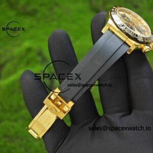 Rolex Daytona 116518 Yuwen Le custom 1:1 best gold dial, best alternative pointer, 18K original color gold-plated case buckle, Oysterflex strap, Dandong 4130 movement - Image 18