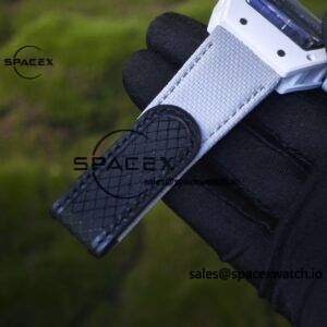 1: 1. Customized Richard Mille RM-055 white ceramic, titanium rubber inner shell, Vaucher RMUL2 super movement, canvas Velcro strap - Image 20