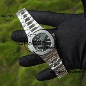 (Advanced customization) Patek Philippe 5711 green dial, customized best alternative dial pointer calendar, German CNC technology 1:1 customized 316L stainless steel case, strap, customized 18K pure gold automatic tourbillon PPM324 integrated movement - Image 3