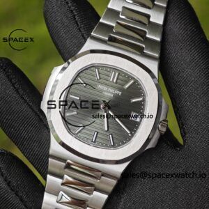 (Advanced customization) Patek Philippe 5711 green dial, customized best alternative dial pointer calendar, German CNC technology 1:1 customized 316L stainless steel case, strap, customized 18K pure gold automatic tourbillon PPM324 integrated movement - Image 7