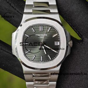 (Advanced customization) Patek Philippe 5711 green dial, customized best alternative dial pointer calendar, German CNC technology 1:1 customized 316L stainless steel case, strap, customized 18K pure gold automatic tourbillon PPM324 integrated movement - Image 8