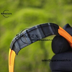 Richard Mille RM35-02 Orange, Customized Parmigiani Movement, Customized Imported Carbon Fiber Case, Paired with Orange Imported Natural Rubber Strap, 1:1 Customized Titanium Buckle - Image 15