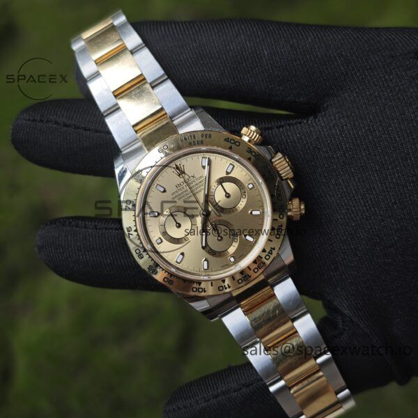 Rolex Daytona 116503 modified GEN dial pointer mirror outer ring crown case strap genuine seven piece set, Dandong 4130 movement - Image 6