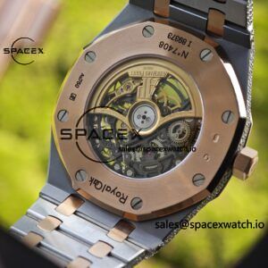 Customized full diamond AP Royal Oak 15407, the entire watch is handmade with moissanite diamonds, and the case and strap have undergone secondary polishing. 3132 integrated movement - Image 12