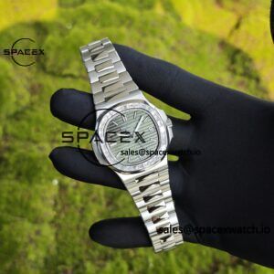 (Regular customization) Patek Philippe 5711 green dial, diamond bezel, customized best alternative dial pointer calendar, German CNC technology 1:1 customized 316L stainless steel case and strap, hand inlaid diamond bezel, Dandong 324 integrated movement - Image 3